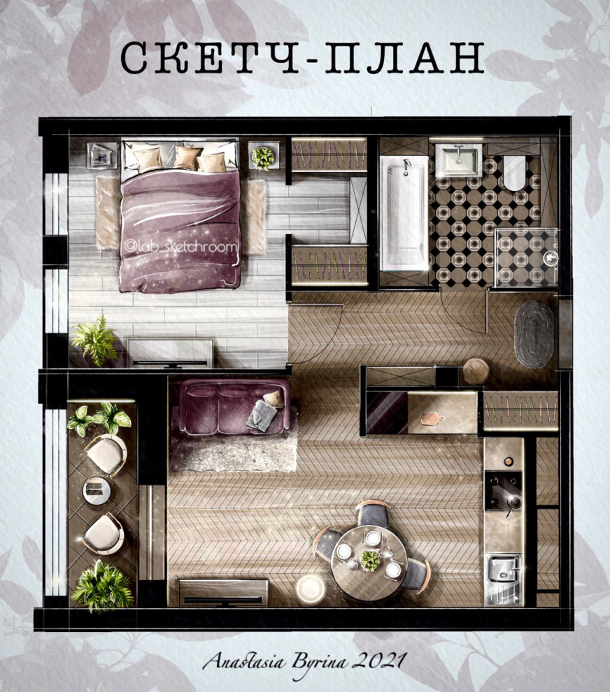 Интерьерный скетчинг