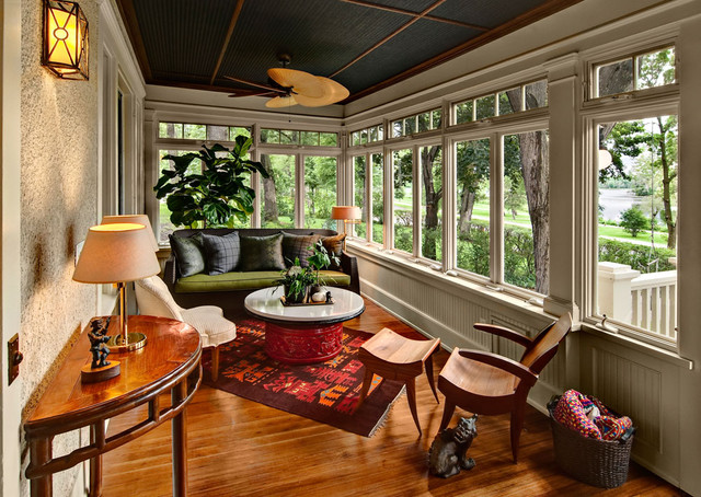 Front house enclosed porch Contemporary Verandah Minneapolis