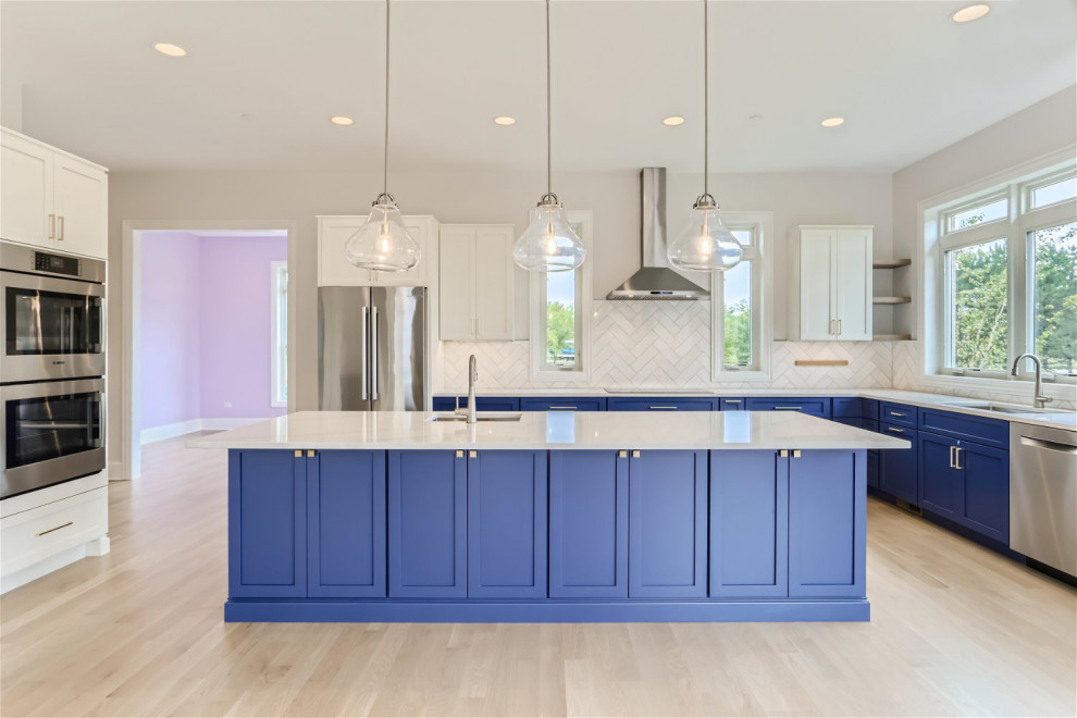Transitional kitchen photo in Chicago