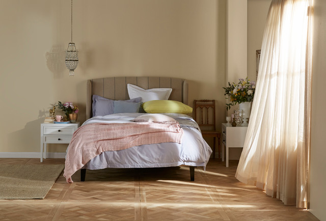 Venus Queen Bed Frame (Winged Headboard & Slimline Base) shabby-chic-style-bedroom