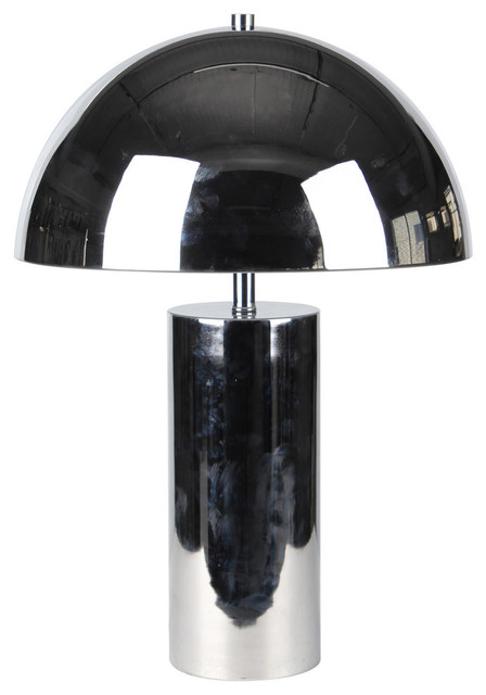 Sagebrook Home Metal Dome Table Lamp, Brushed Steel Dome Table Lamp