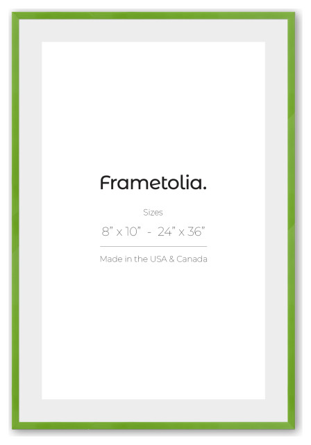 18" x 24" Fresh Lime Narrow Mat - 7/8 Lavo Frame