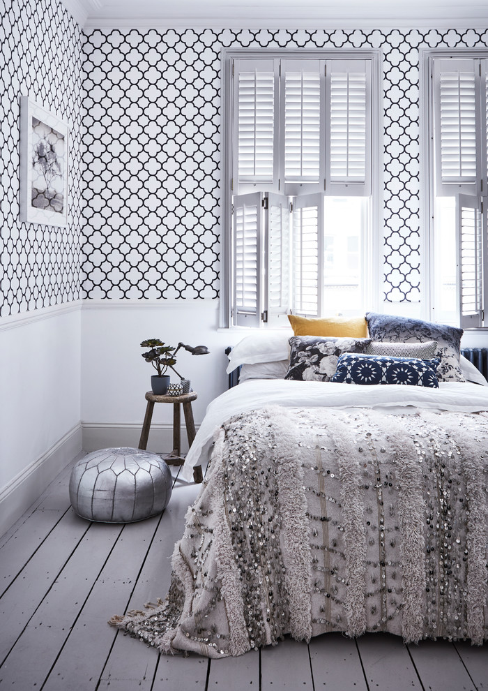 Inspiration for a transitional bedroom in Sussex.