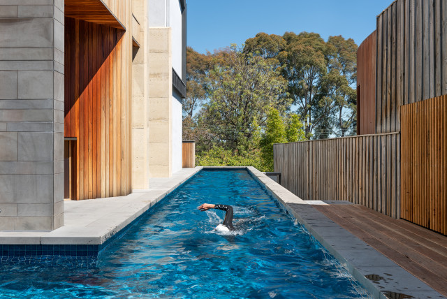 Boulevard House contemporain-piscine
