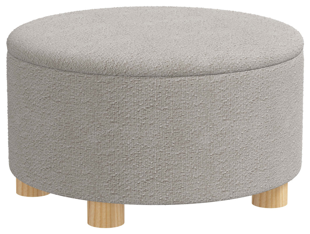 Storage Ottoman, Milano Elephant, One Size Transitional Footstools And Ottomans by Skyline