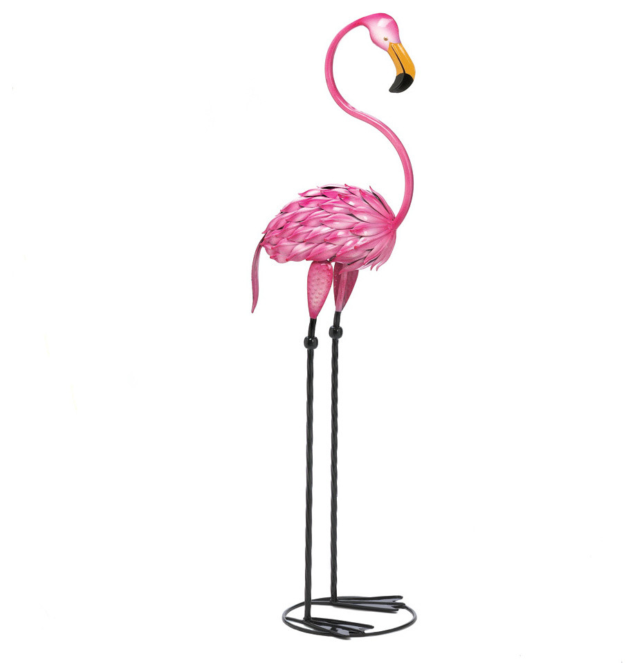 Details about   Tropical Flamingo Flock Iron Home Garden Decor Figure 