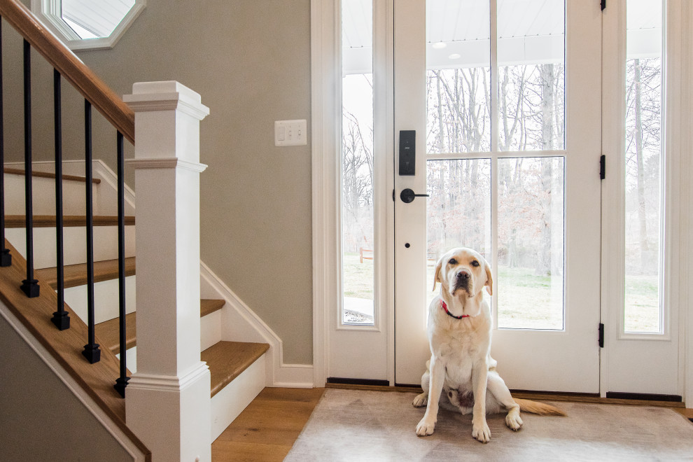 Entryway - transitional entryway idea in Baltimore