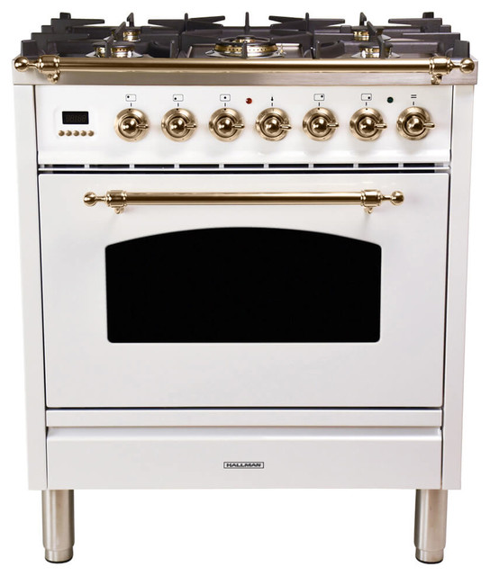 Double Oven Dual Fuel Italian Range, 30 - Contemporary - Gas Ranges And ...