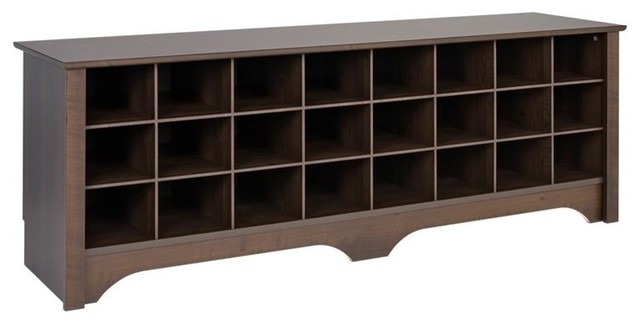 Prepac 60 Shoe Cubby Bench Transitional Storage By Prepac 60 Shoe Cubby Bench Espresso