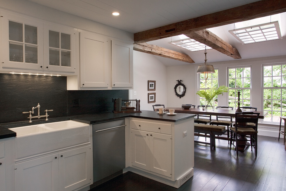 Inspiration for a country kitchen in Philadelphia with a farmhouse sink.