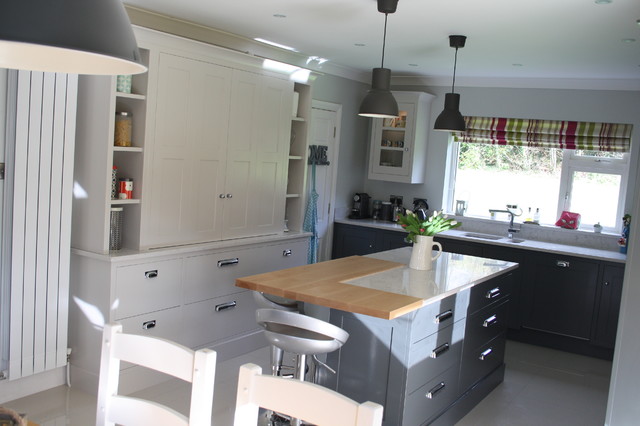 dark grey shaker contemporary-kitchen