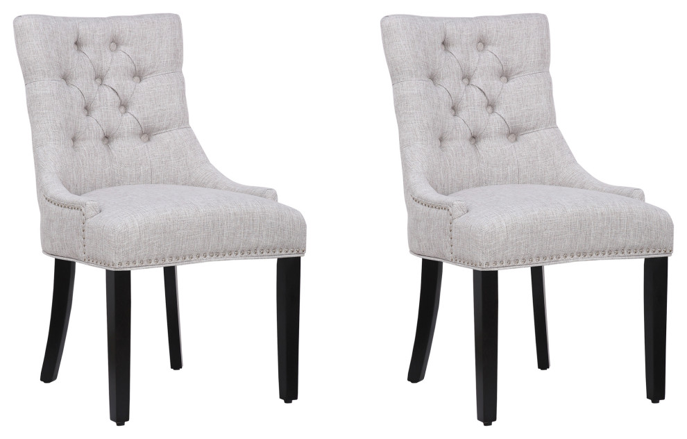 upholstered wingback dining room chairs