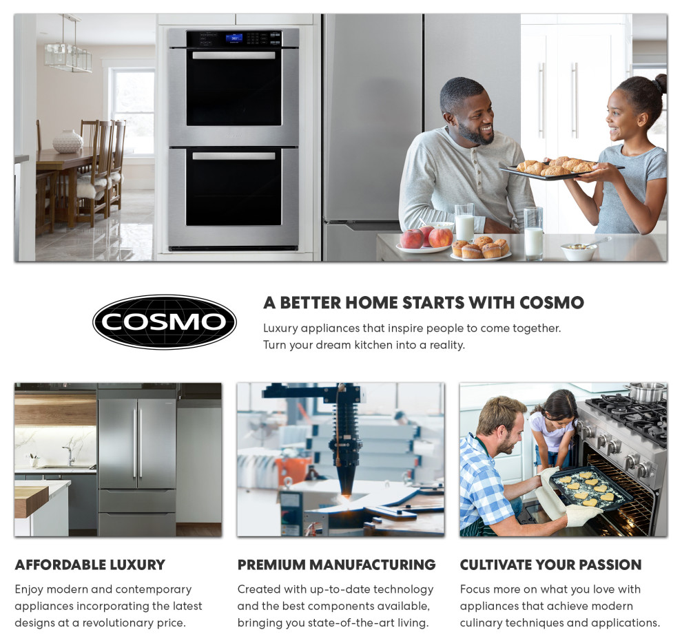 36" Dual Fuel Range With 6 Italian Gas Burners and Electric Convection