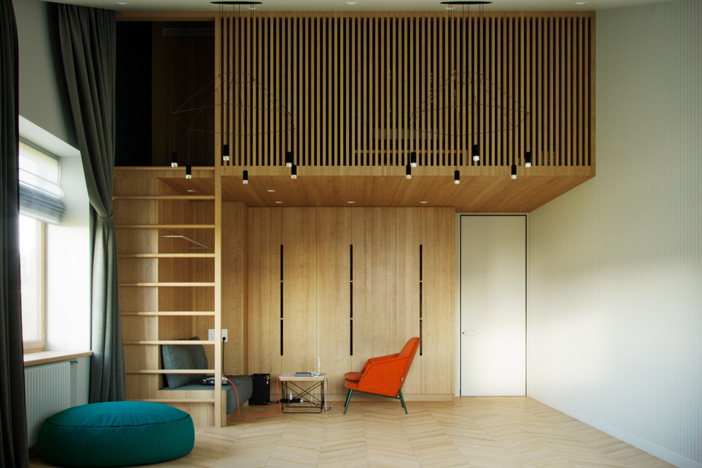 Проект интерьера мансарды «Green Green Mountain » Москва, Баррикадная