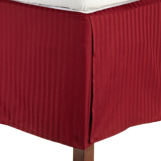Microfiber 1500 Series Pleated Bed Skirt Stripe Traditional Microfiber 1500 Series Pleated Bed Skirt Stripe Traditional Bedskirts By Blue Nile Mills Inc