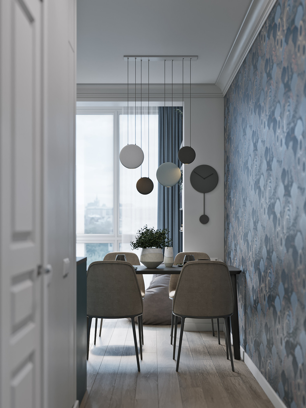 Дизайн-проект 2-комнатной кв., ЖК "Шуваловский", СПб, 60 кв.м.