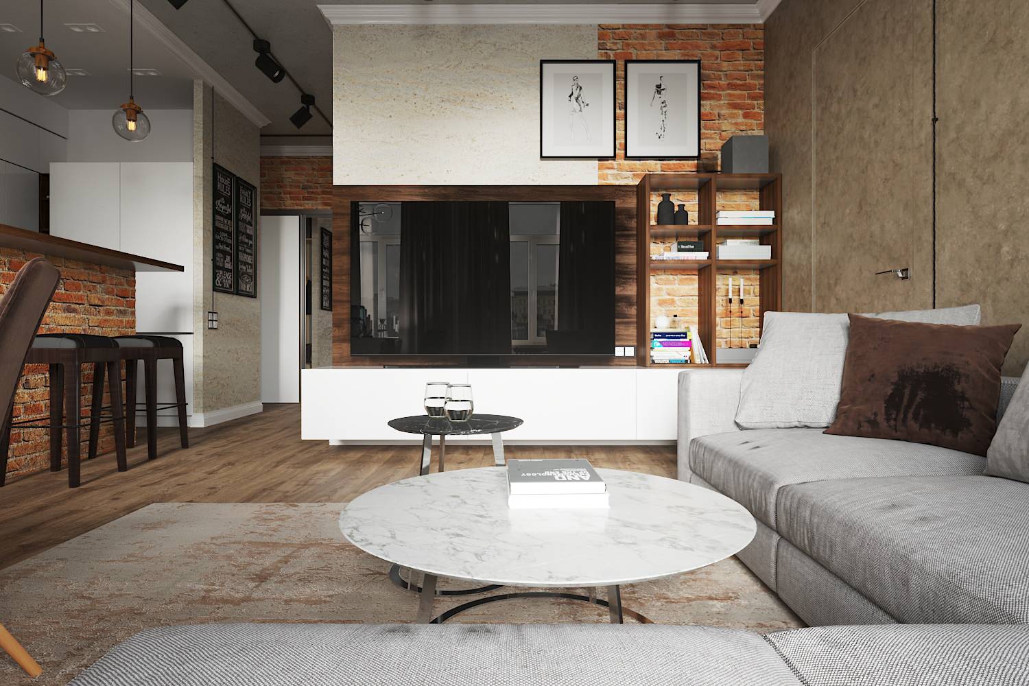 Квартира в стиле лофт в ЖК Новая высота