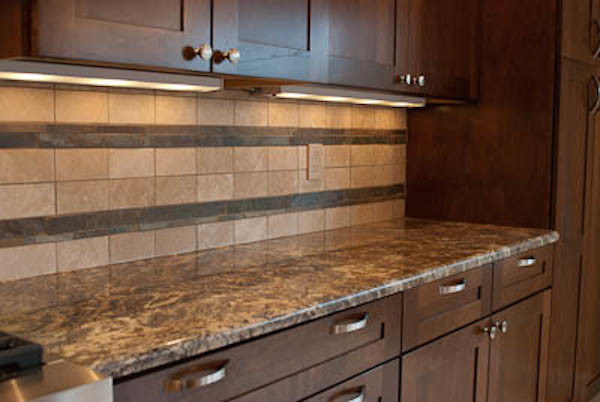 Example of a transitional kitchen design in Denver
