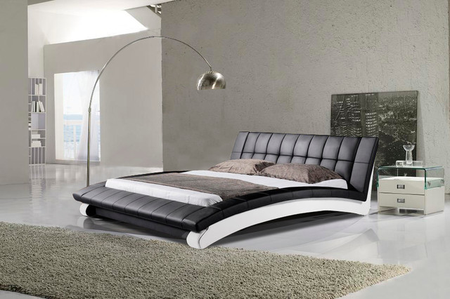 Leather Bed Italian Leather Hx A060 Contemporary Bedroom