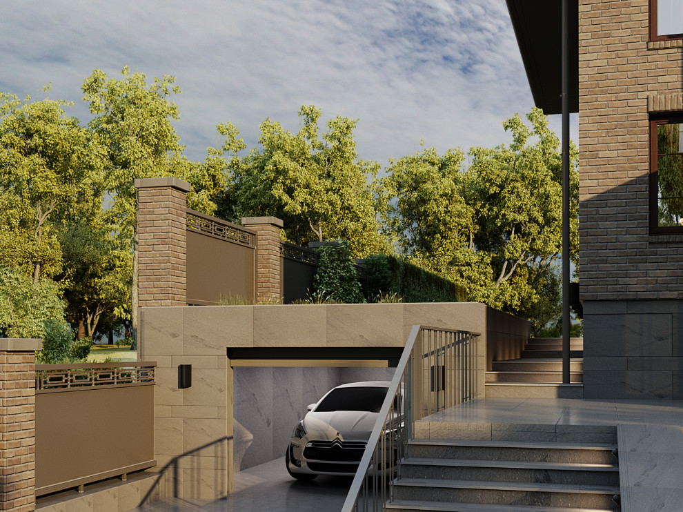 Организация рельефа и реконструкция фасада дома.