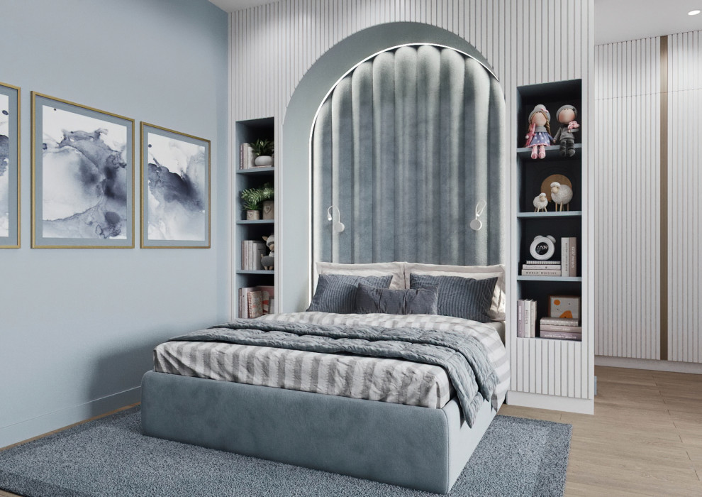 ДЕТСКАЯ ДЛЯ ДЕВОЧКИ ПОДРОСТКА В ГОЛУБЫХ ТОНАХ