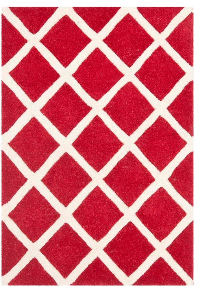 Courtney Hand Tufted Rug, Red / Ivory 2'x3'