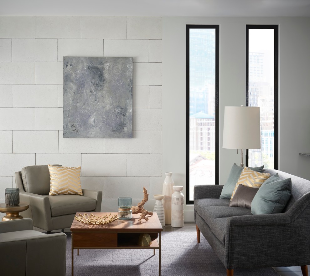 Inspiration for a contemporary living room remodel in San Diego