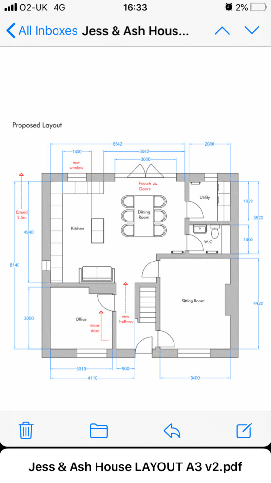 Kitchen diner floor plan help | Houzz UK