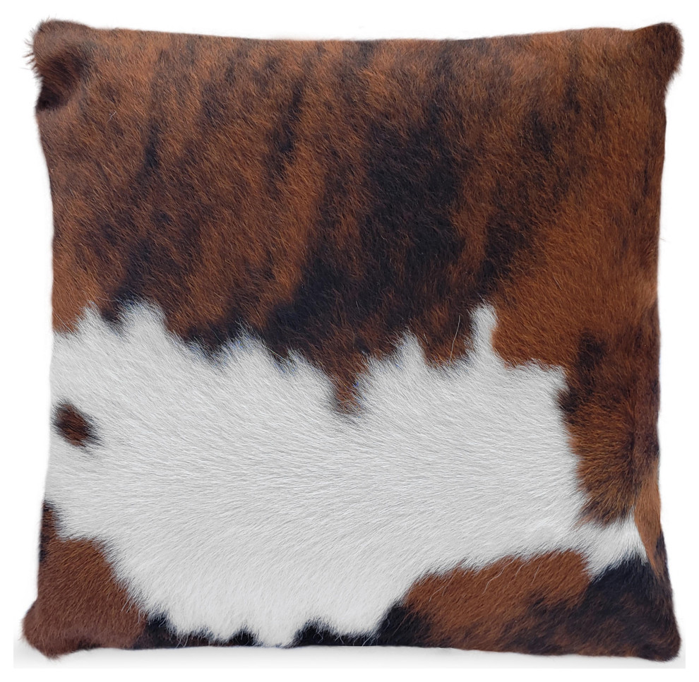 Tricolor Cowhide Pillow Cover Southwestern Decorative Pillows by