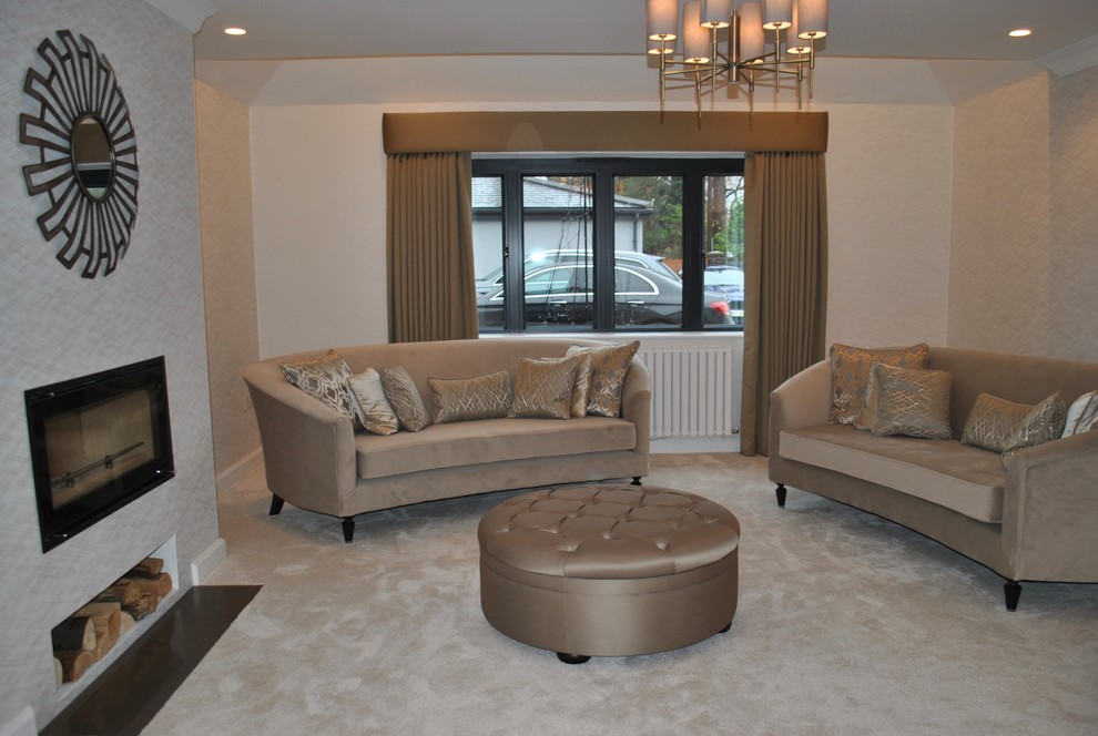 Modern living room in Hertfordshire.