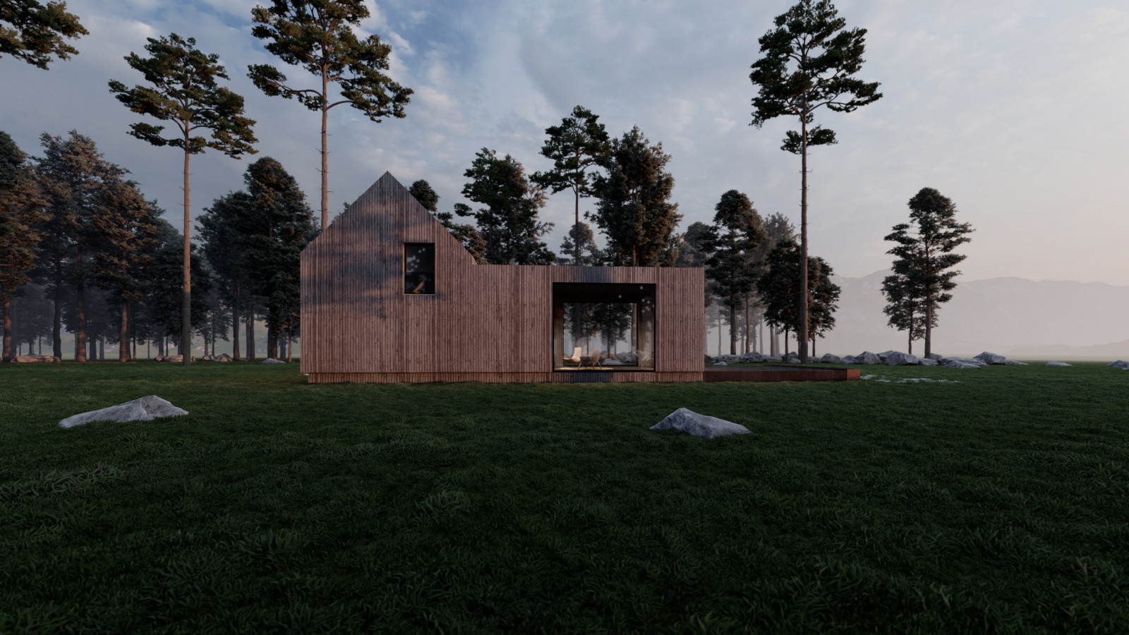 Бассейн в лесу