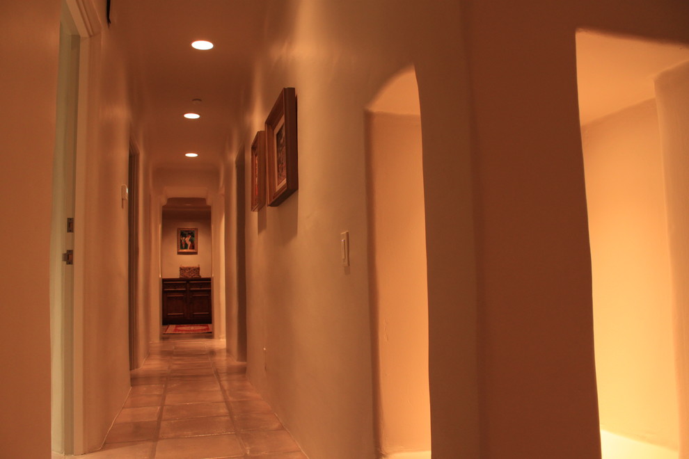 Hallway - transitional hallway idea in Phoenix