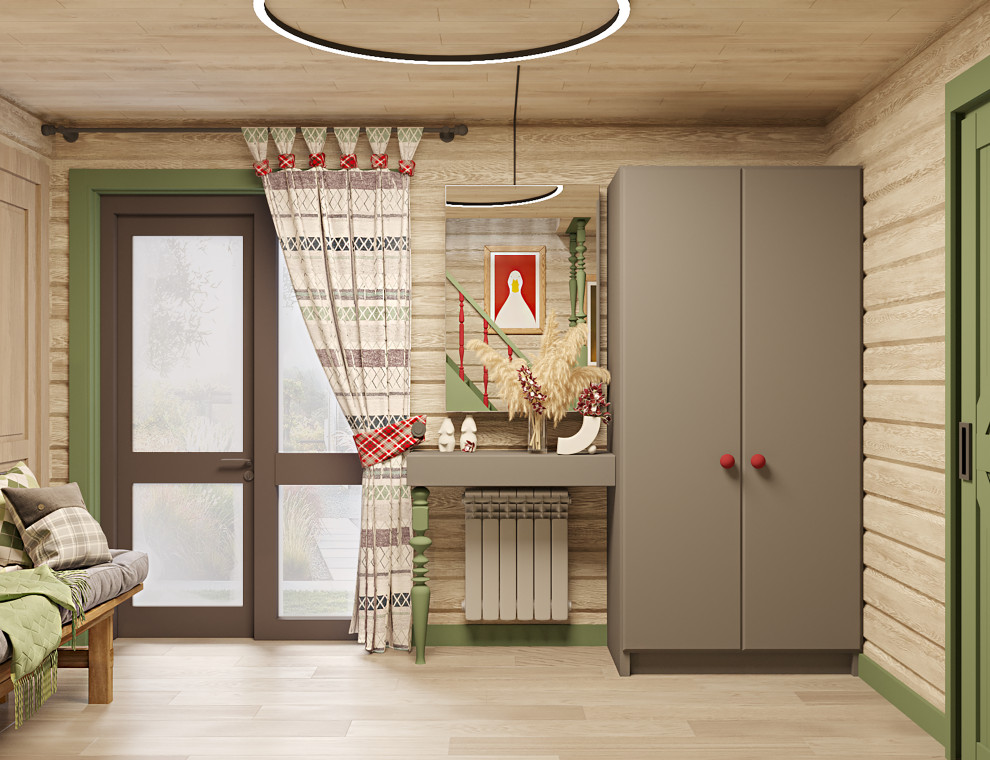 Брусовый дом выходного дня в Кантри стиле