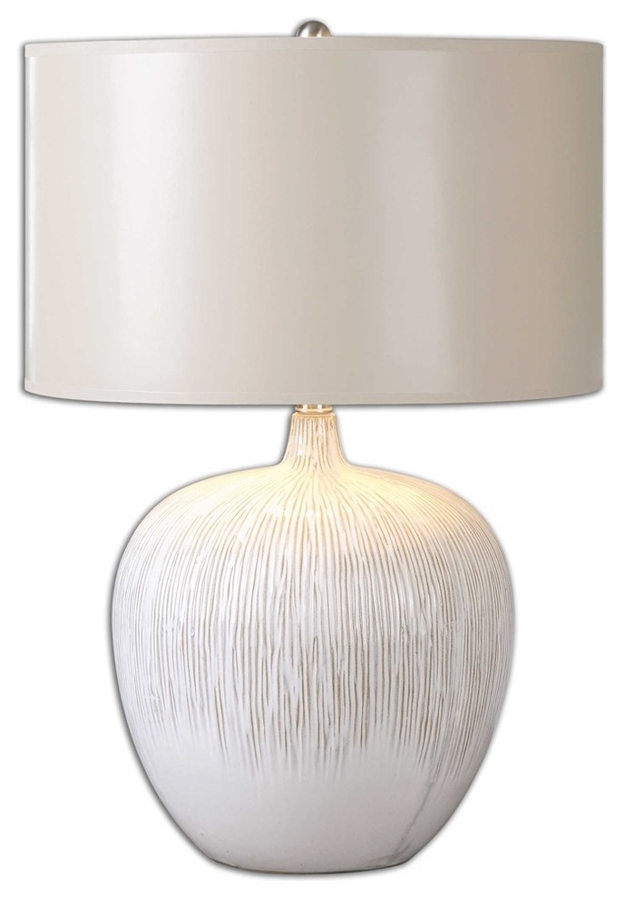 Textured Ceramic Lamp By Designer Jim Parsons Transitional