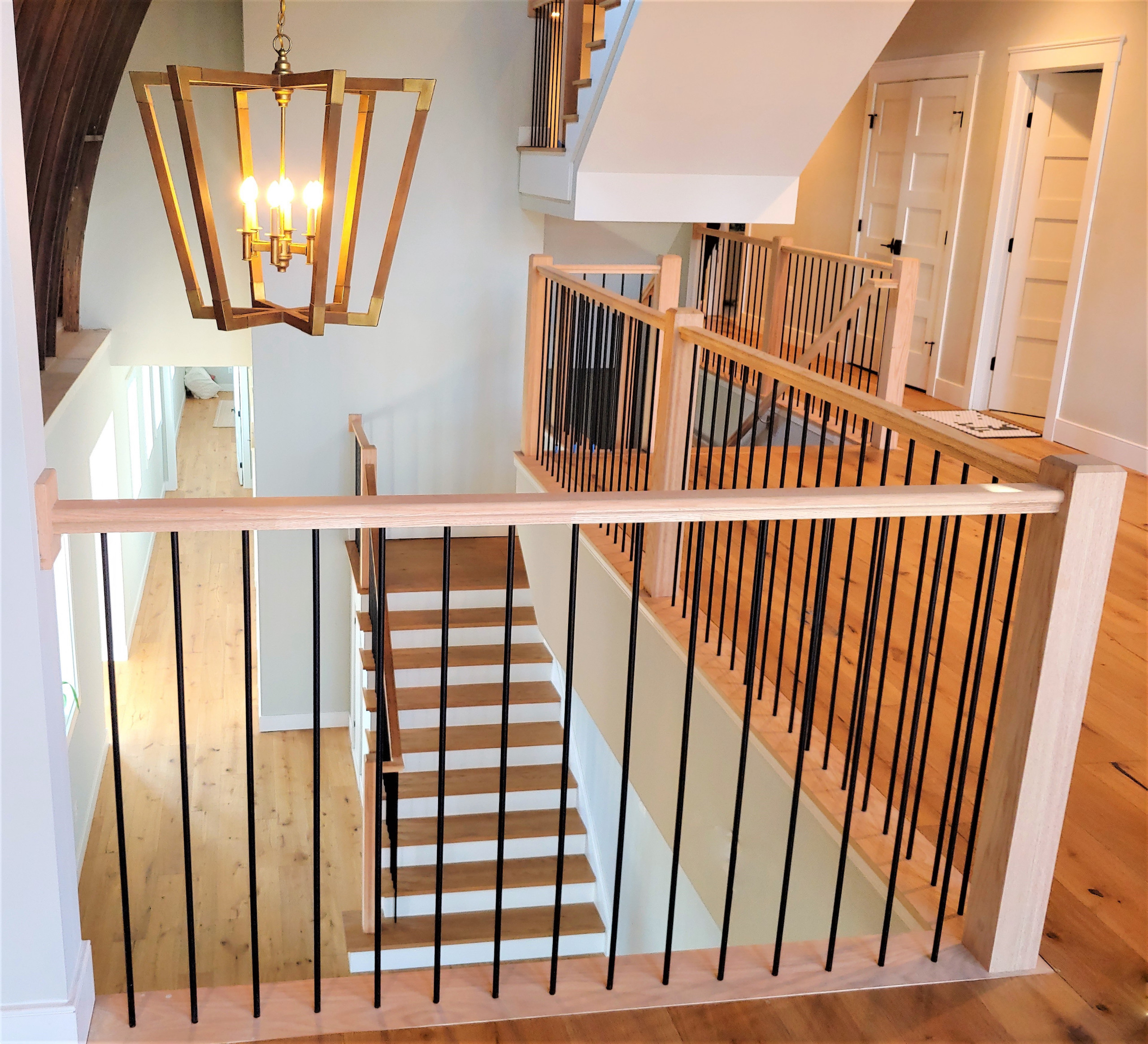 102_Straight-Freestanding Stairs/Landing in Barn Style Home, Leesburg VA 20175