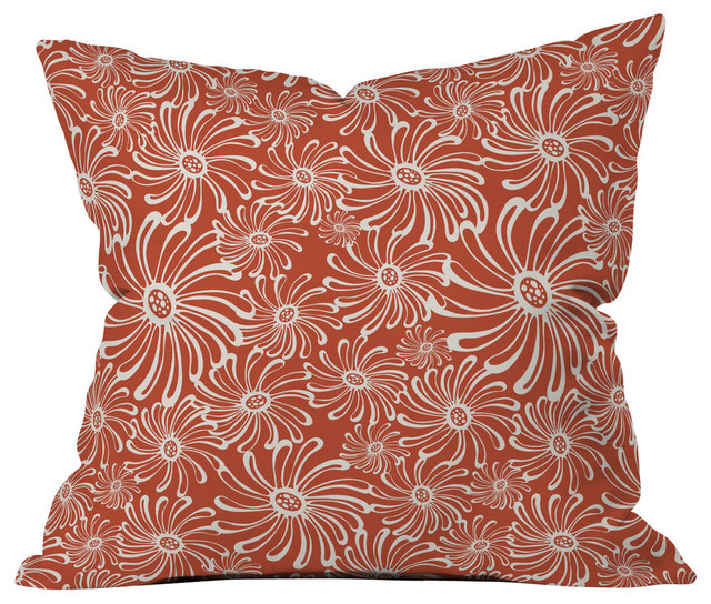 Heather Dutton Bursting Bloom Spice Outdoor Throw Pillow