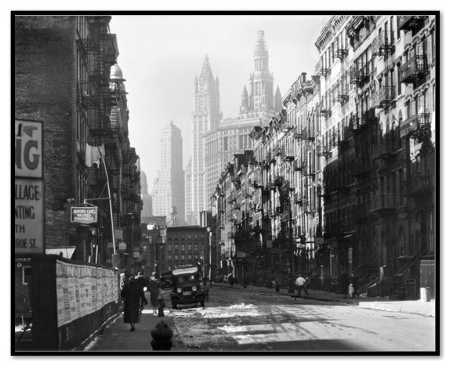 Henry Street, Manhattan by Berenice Abbott Artblock, Small