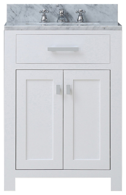 Madison Pure White Bathroom Vanity 24 No Mirror Faucet Madison Pure White Bathroom Vanity 24 No Mirror Faucet