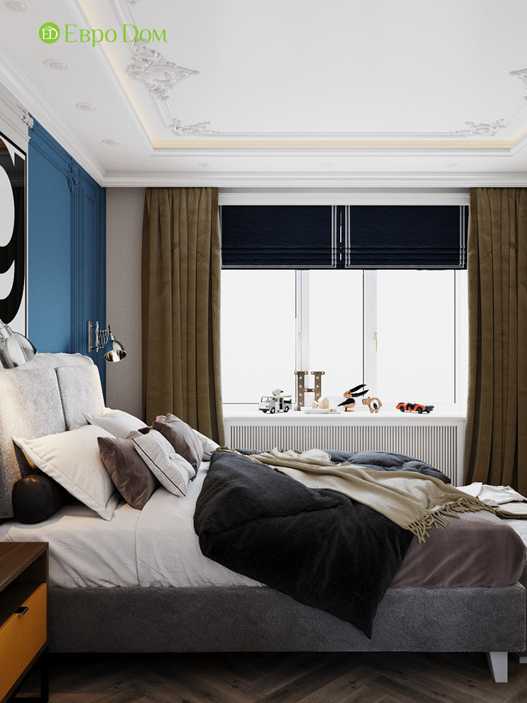 Дизайн четырехкомнатной квартиры 110 кв. м в стиле неоклассика. Фото проекта