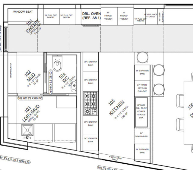 Galley kitchen layout