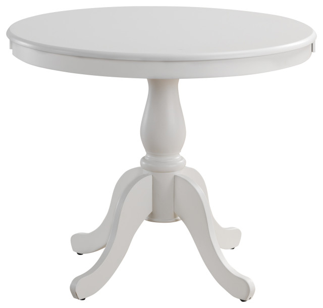 Bella 36 Round Pedestal Table, 36 Inch Round White Pedestal Table