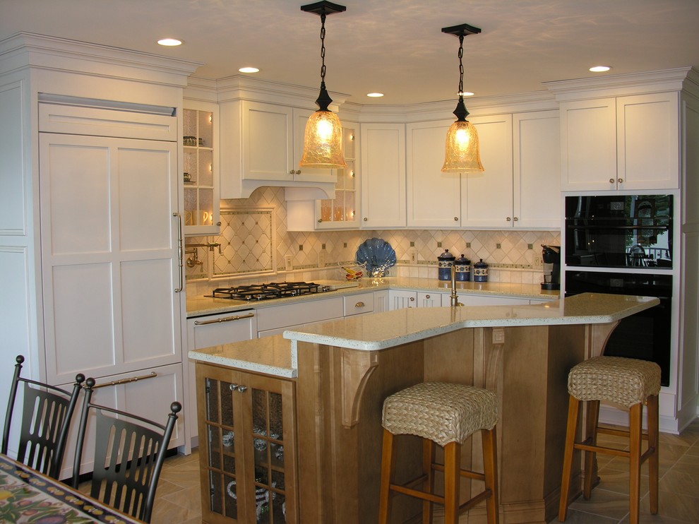 Waterfront Kitchen with Unusal Island