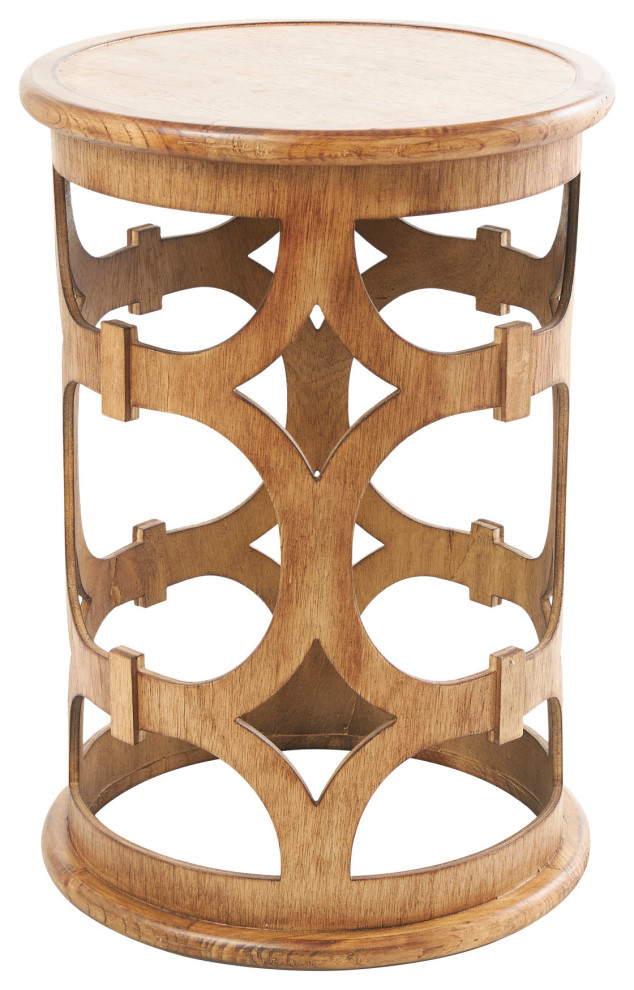 Contemporary Brown Wood Accent Table Transitional Side Tables And