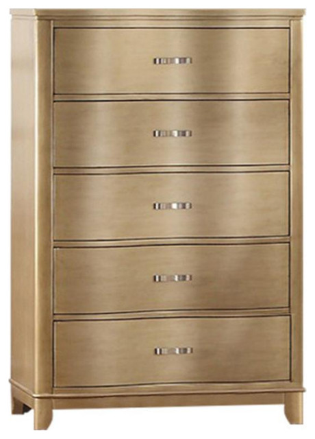 Bentwood Pine Wood Plywood Birch Veneer Chest Gold