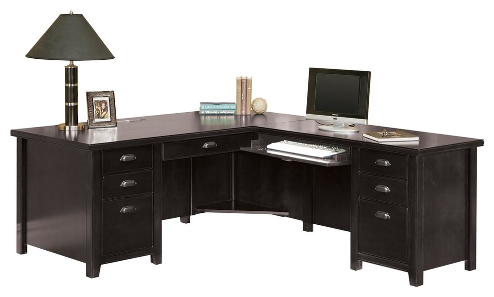 Martin Furniture Tribeca Loft Black Right 68 L Shaped Desk