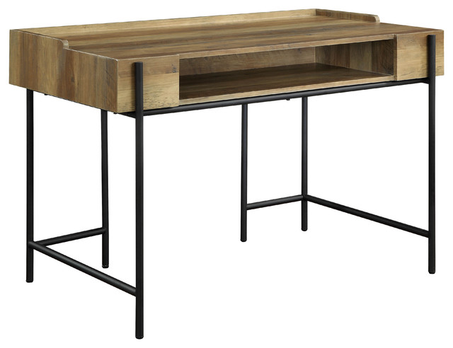 Reede Industrial Student Desk Rustic Oak Industrial Kids