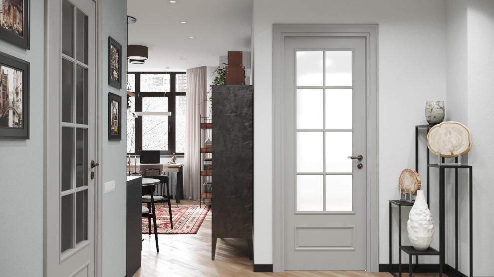 Воображение с этническими мотивами. Проект квартиры 55 м2 в Москве.