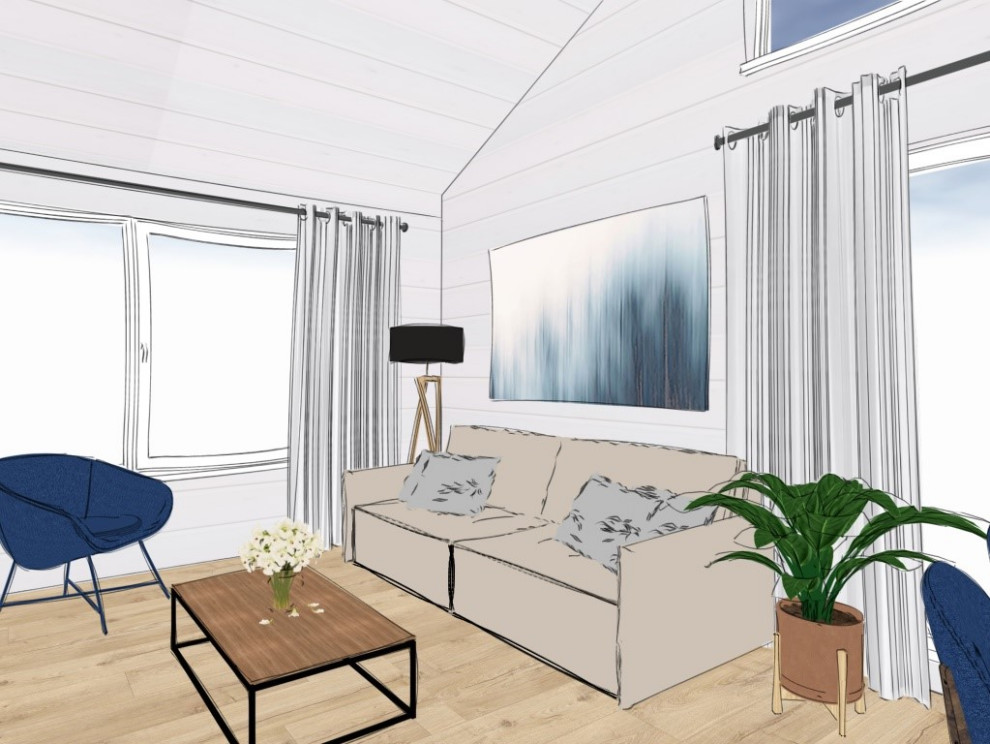 Кухня гостиная в частном доме (скетчи)