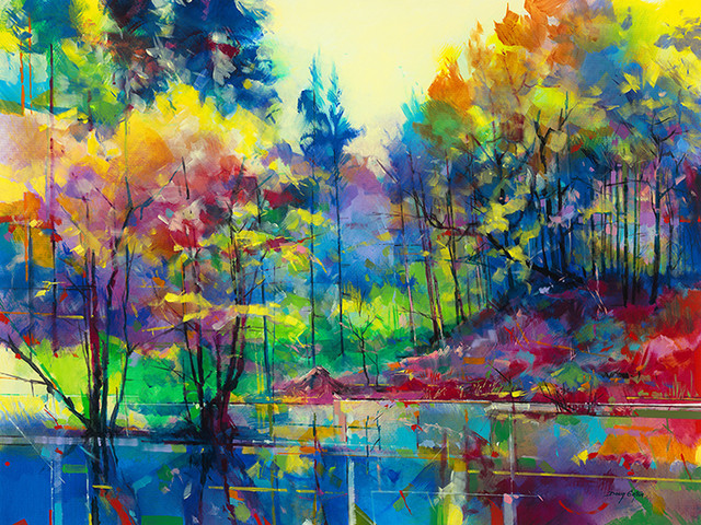 "Meadowcliff Pond" Canvas Print by Doug Eaton, 80x60 cm