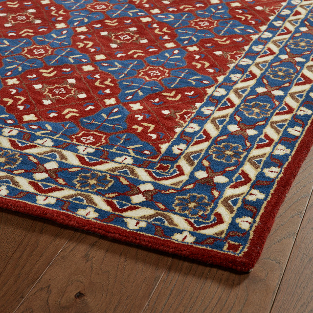Kaleen HandTufted Middleton Red Wool Rug Contemporary Doormats